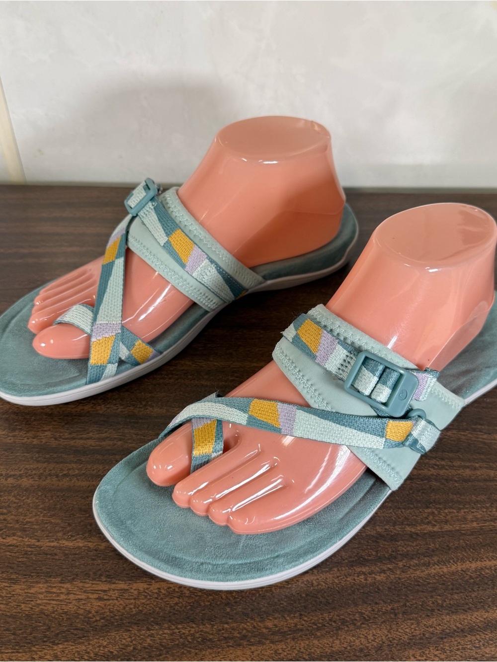 Merrell District 3 Green Toe Loop Slide Sandals Women’s Size US 9 EU 40 Comfort